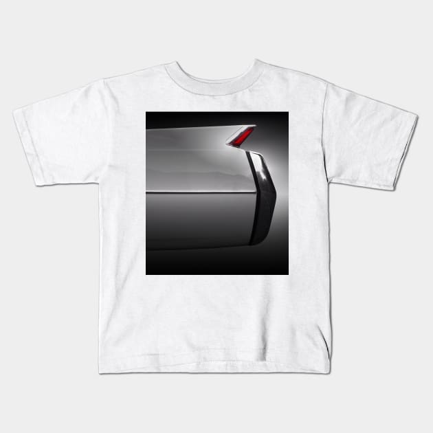 American classic car Coupe Deville 1964 tail fin Kids T-Shirt by Beate Gube